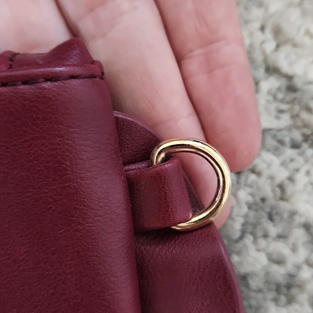 Sole Society Burgundy Ruffle‎ Clutch